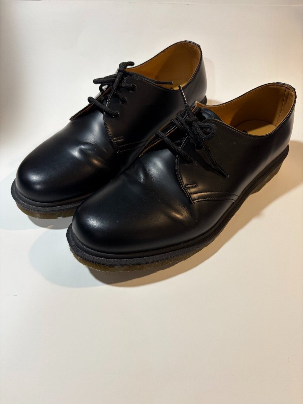 NWOT - Dr. Martens 1461 PW Black Smooth Leather 3-Eye Shoes Men’s US 11